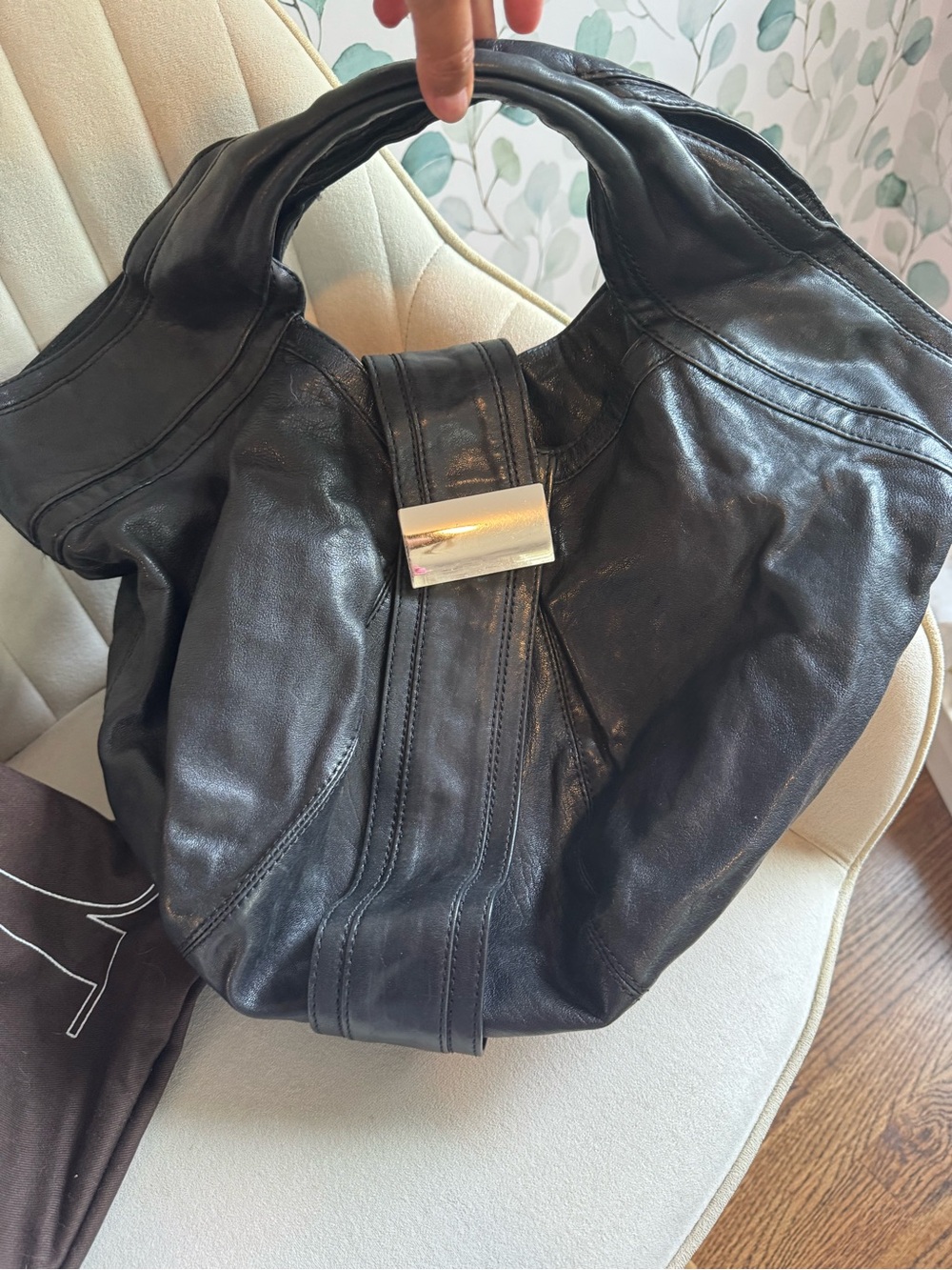 Classic Black Leather Hobo Bag - Kooba